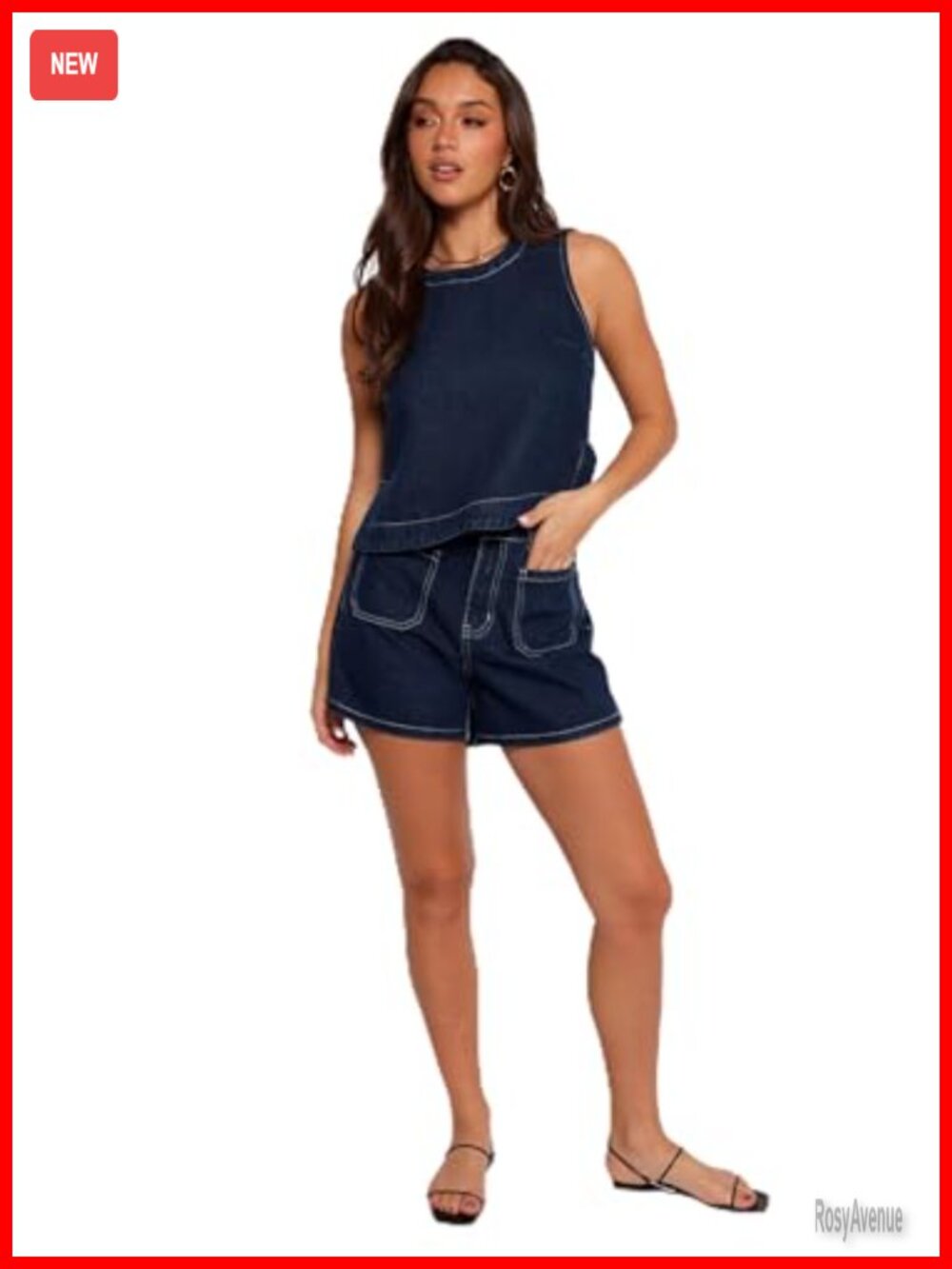Tunic Top Cropped Sleeveless Crew Neck Zipper Casual Blouse